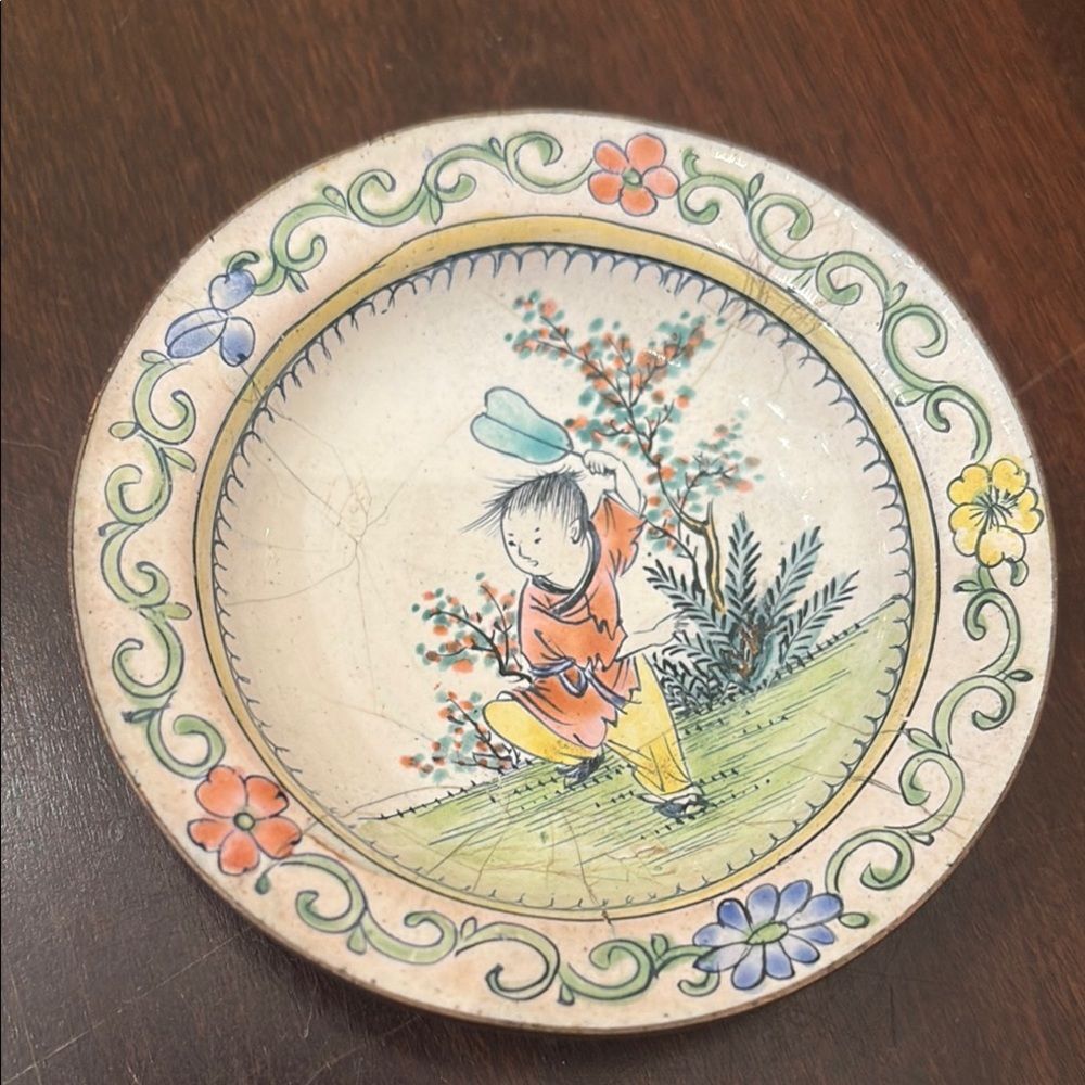 Colorful Enamel on copper mini Plates - Picture 2 of 6